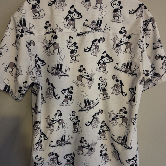 RSVLTS Disney100 Steamboat Willie KUNUFLEX Button Down Shirt - Picture 3 of 4